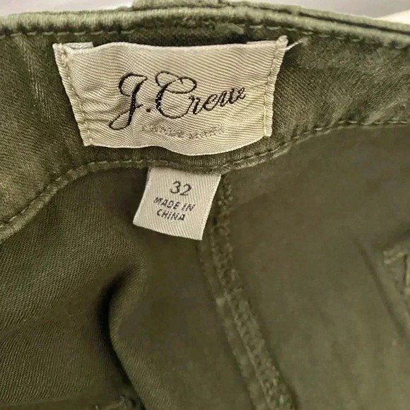 J Crew Cargo Olive Green Skinny Stretch Pants‎ Zippers size 32 - Picture 4 of 13